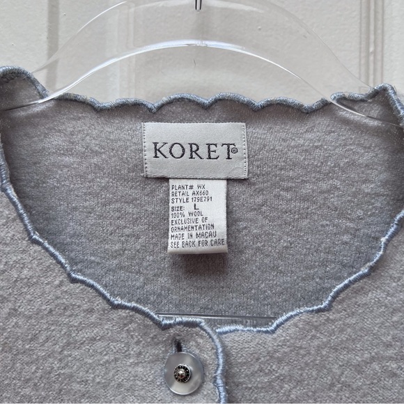 Vintage Koret Embroidered Needlework Cardigan Sweater Floral Twee Boho Lagenlook - Picture 5 of 9